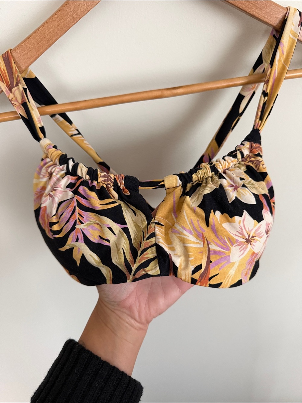 RIP CURL Floral Back Tie Bikini TOP